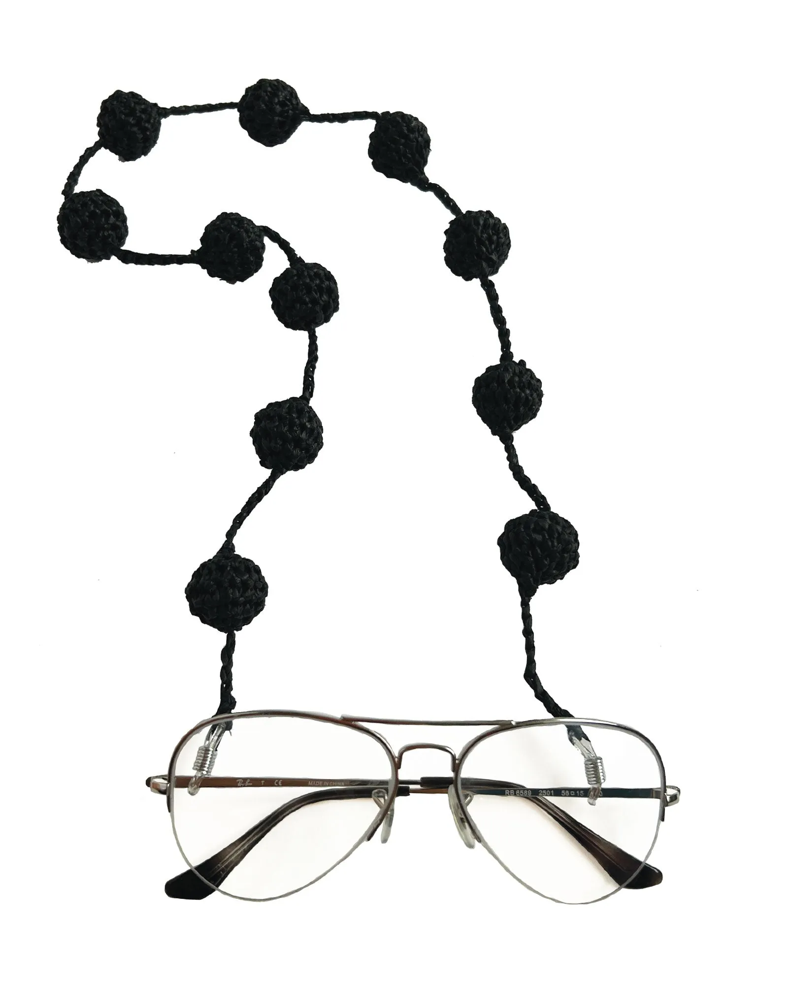 RAFFIA GLASSES CHAIN - PEPPER