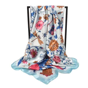 Rural scenery new satin 90 large square scarf cashew pattern square scarf silk scarf
