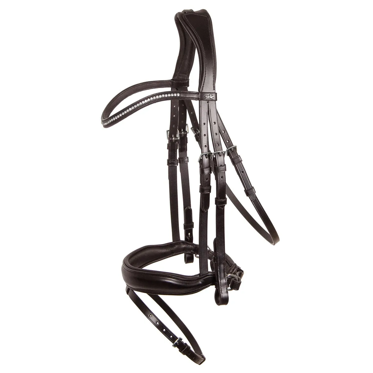 Schockemohle Stanford Wide Bridle Brown with Silver