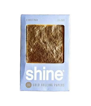SHINE 24K Gold Rolling Papers 1 1/4 Size 2 Sheets (36 Pack Display)