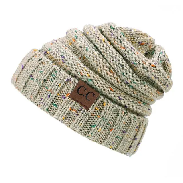 Soft Knit Ponytail Beanie