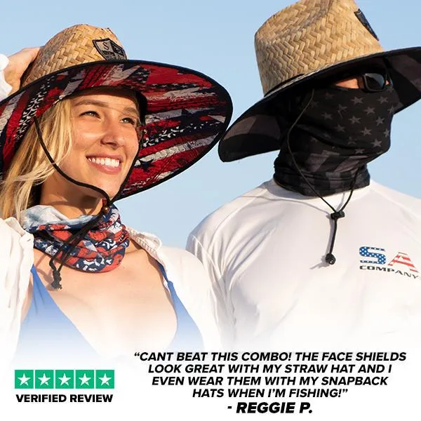 STRAW HAT PACK: 1 HAT & 4 FACE SHIELDS ® | PICK YOUR PACK