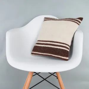 Striped Beige Kilim Pillow Cover 16x16 8393