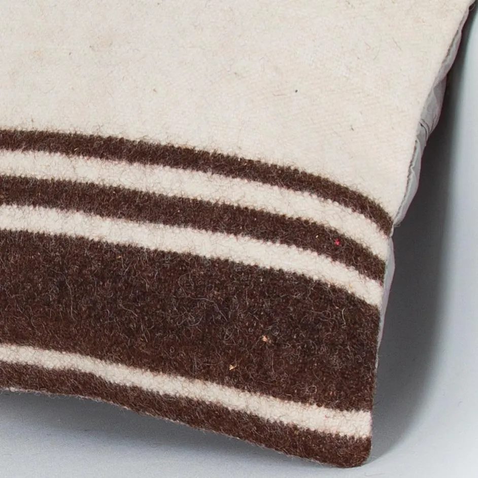 Striped Beige Kilim Pillow Cover 16x16 8393