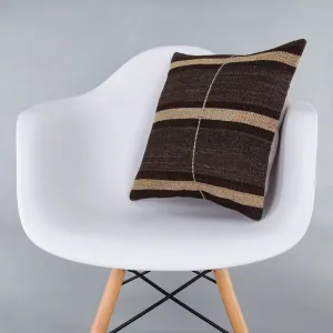 Striped Multiple Color Kilim Pillow Cover 16x16 7260