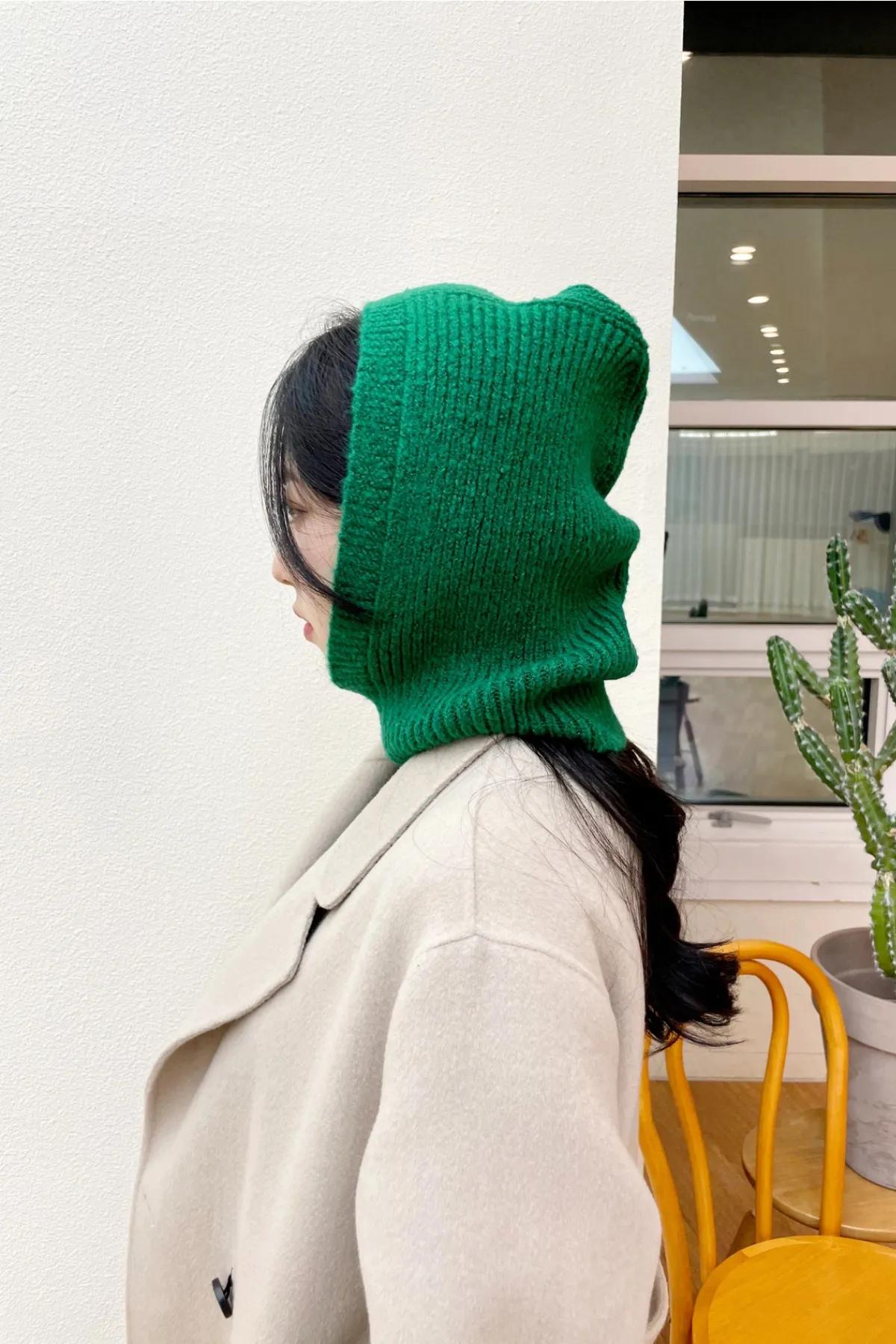 Sweater Knit Hooded Balaclava