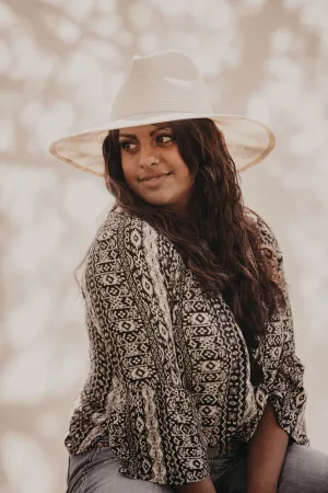 The Blake Paper Straw Fedora by West Von - Cream