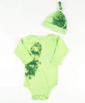 Tiny Pines Organic Tie Dye Baby Bodysuit   Hat