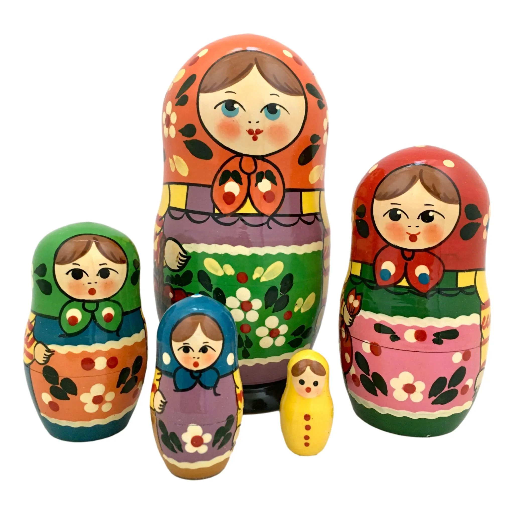 Traditional Russian Dolls Orange Scarf
