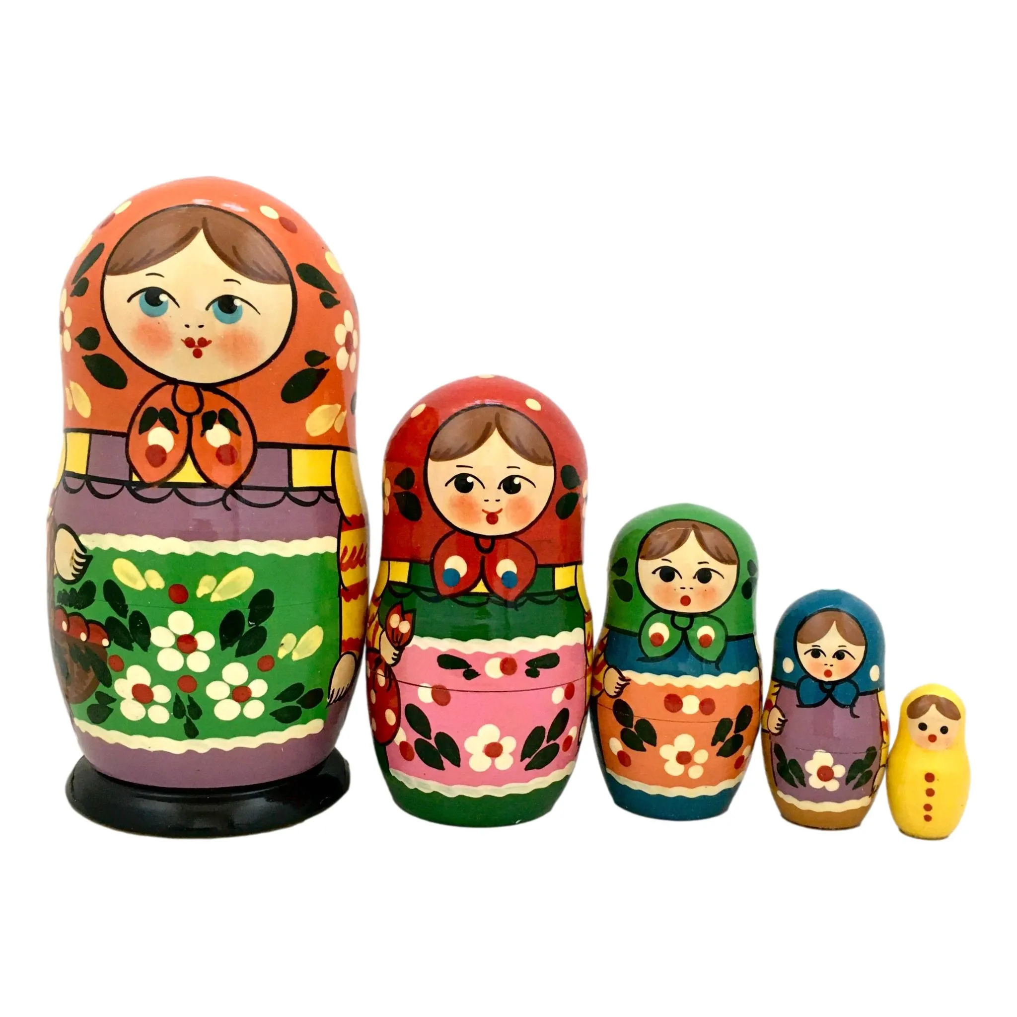 Traditional Russian Dolls Orange Scarf