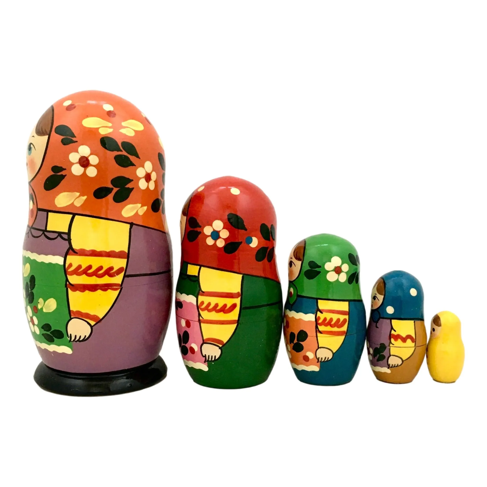 Traditional Russian Dolls Orange Scarf