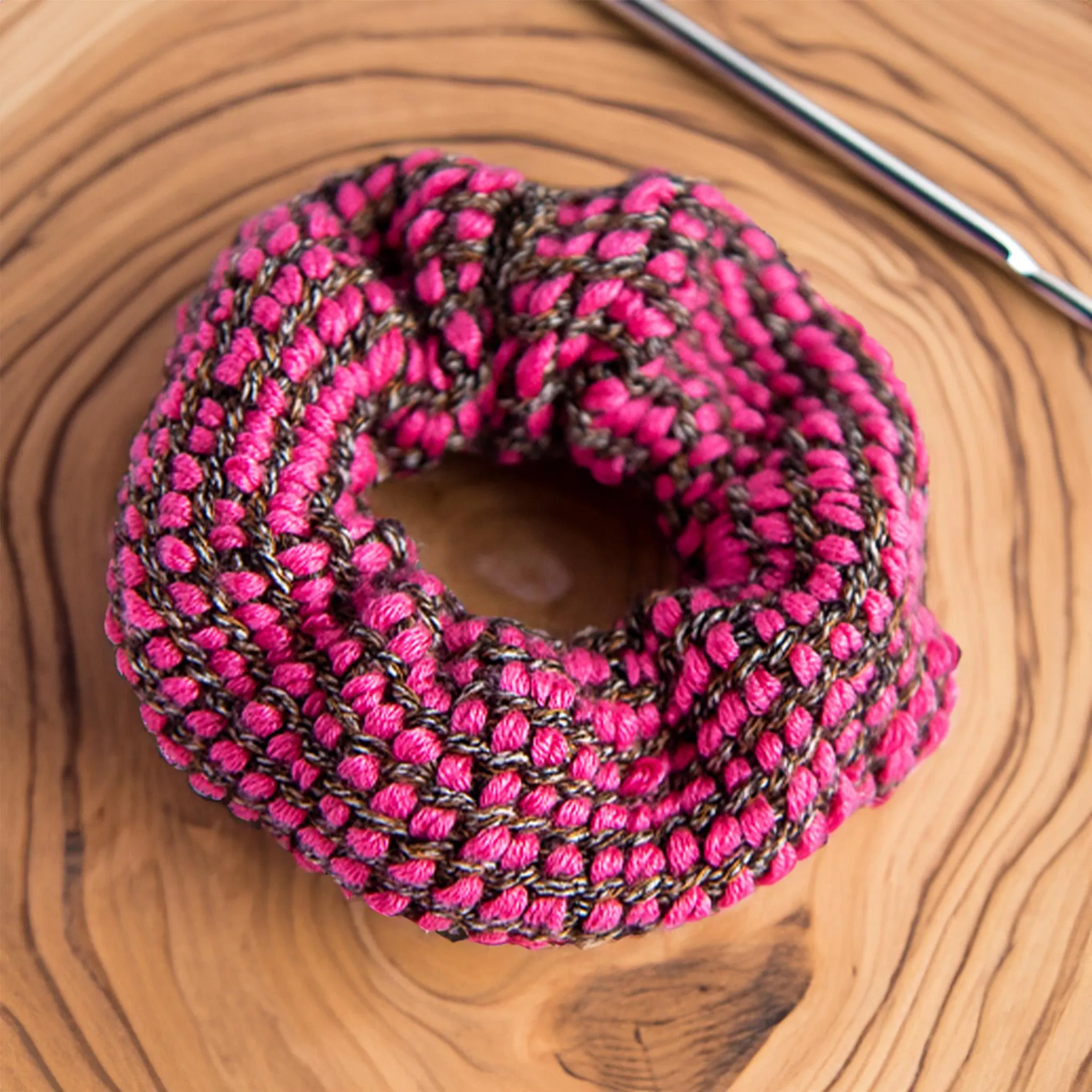 Tunisian Fluff Scrunchie