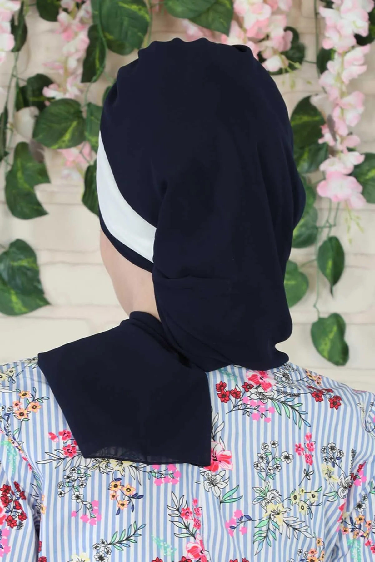 Two Colors Instant Turban Lightweight Multicolor Chiffon Scarf Head Turbans For Women Headwear Stylish Elegant Design,HT-52