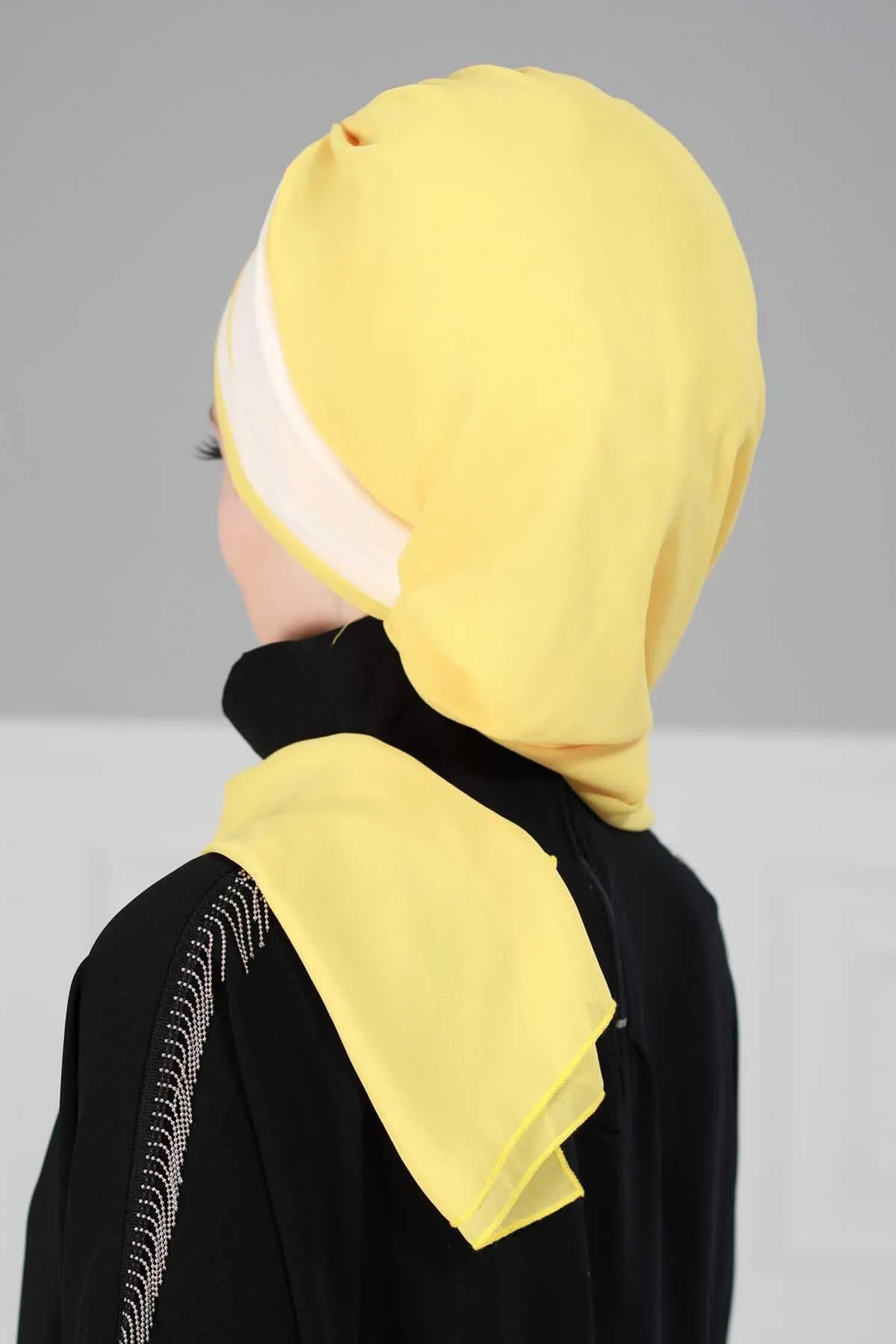 Two Colors Instant Turban Lightweight Multicolor Chiffon Scarf Head Turbans For Women Headwear Stylish Elegant Design,HT-52
