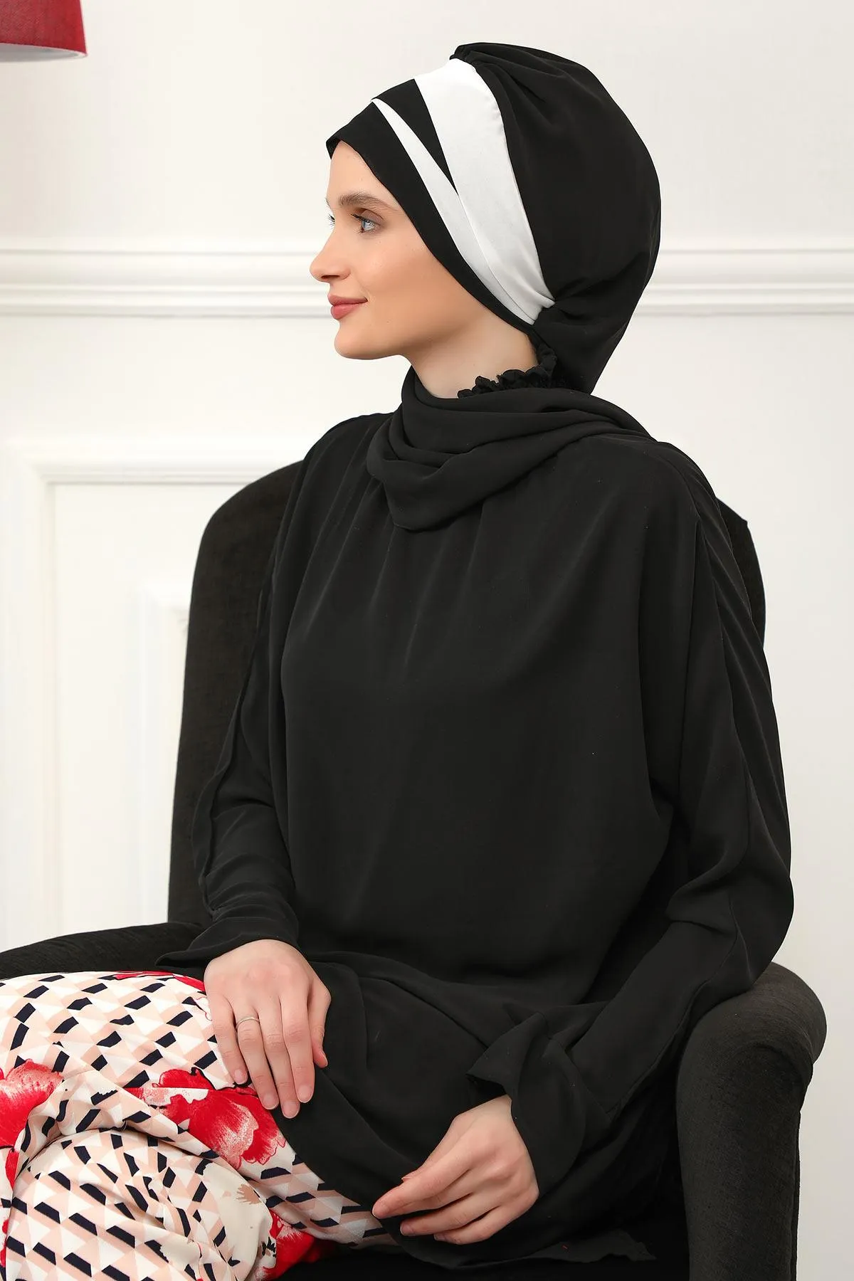 Two Colors Instant Turban Lightweight Multicolor Chiffon Scarf Head Turbans For Women Headwear Stylish Elegant Design,HT-52