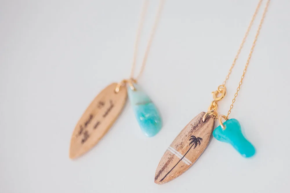 UNIQUE SURF GOLD NECKLACE
