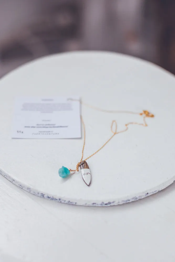 UNIQUE SURF GOLD NECKLACE