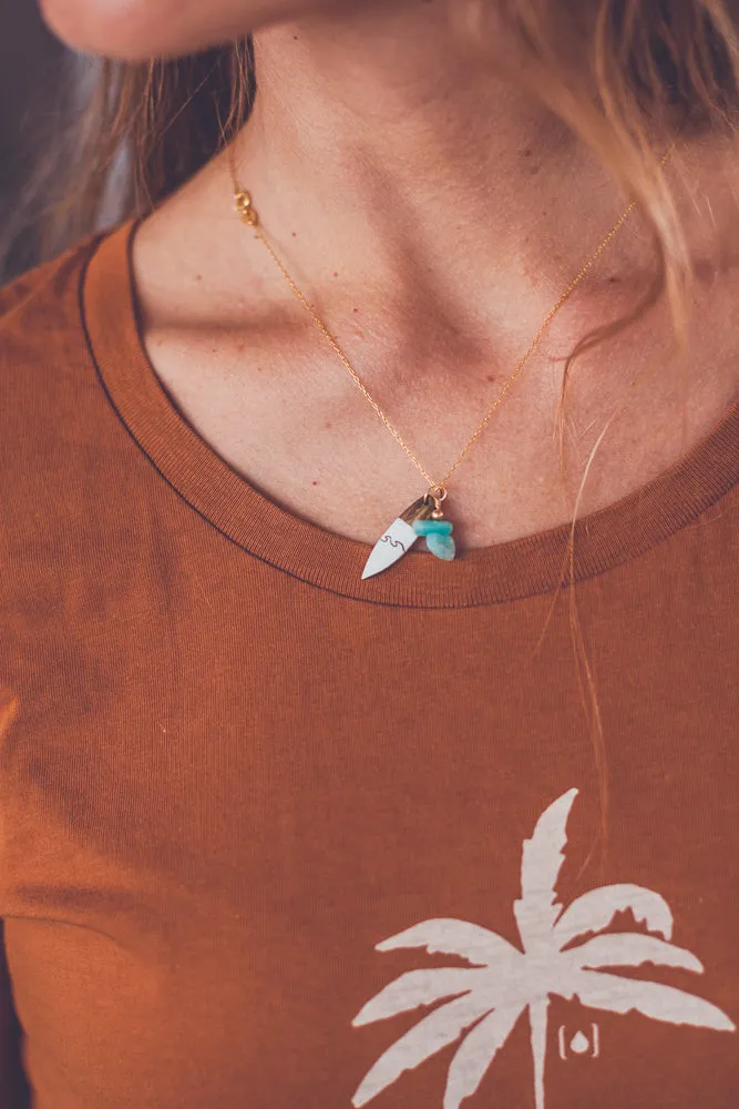 UNIQUE SURF GOLD NECKLACE