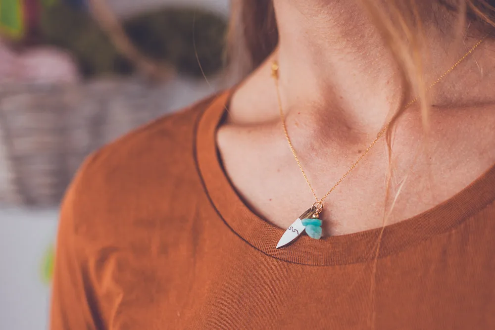 UNIQUE SURF GOLD NECKLACE