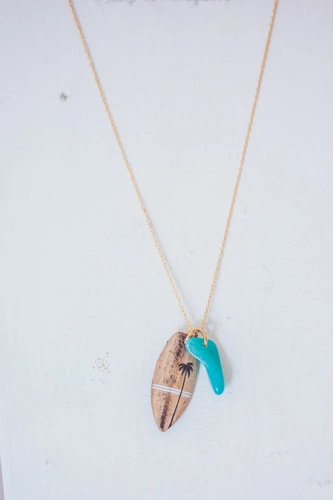 UNIQUE SURF GOLD NECKLACE