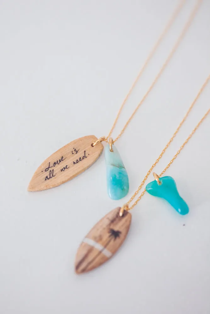 UNIQUE SURF GOLD NECKLACE