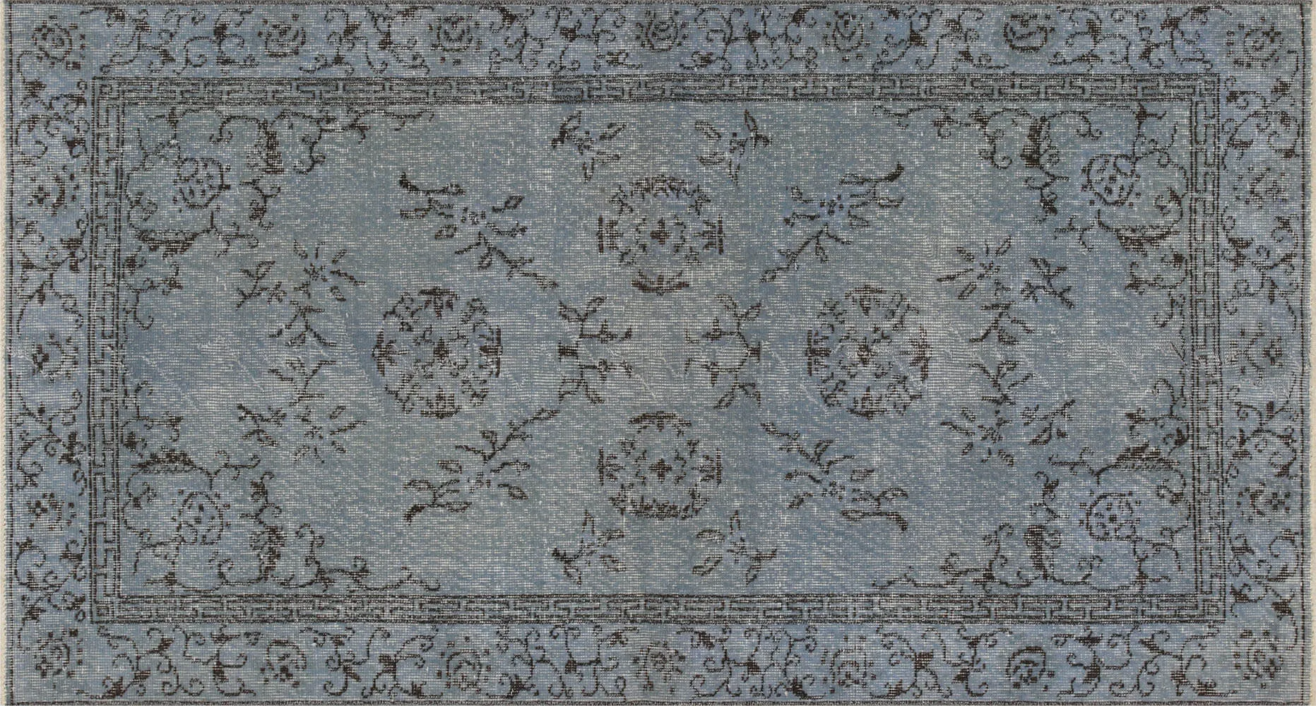 Vintage Turkish OverDyed Rug - 3'9" x 6'10"