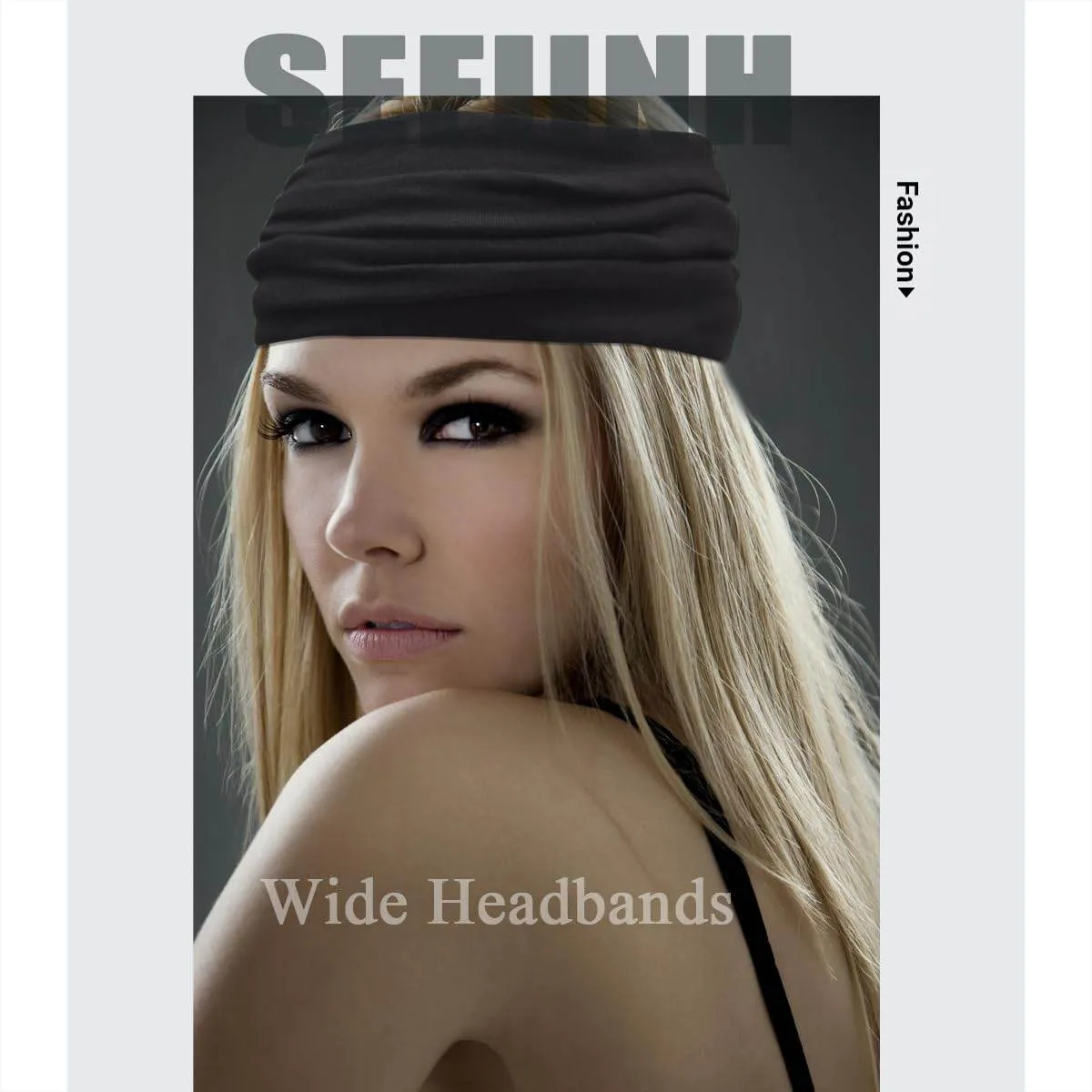 Wide Headbands For Women Stretch Headband Boho Head Bands Women's Hair Band Turban Workout Hairband Accessories 6 Pack