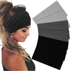 Wide Headbands For Women Stretch Headband Boho Head Bands Women's Hair Band Turban Workout Hairband Accessories 6 Pack
