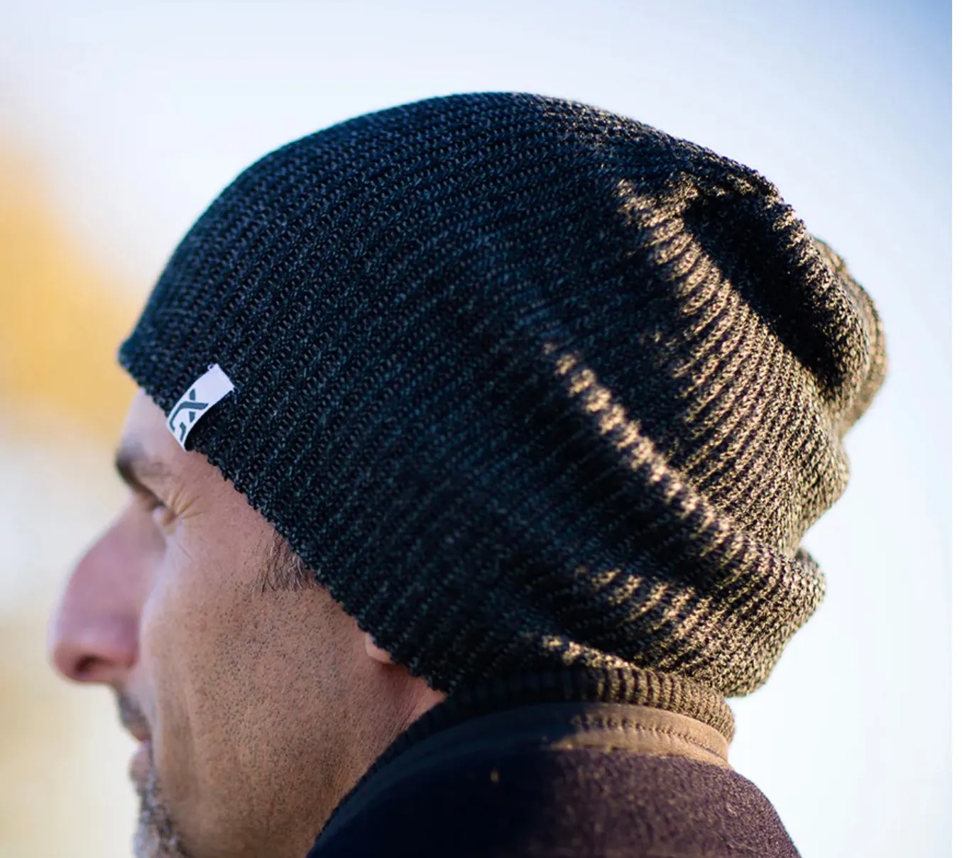 XS United Knit Beanie in Black Heather: One Size fits most Teen/Adult